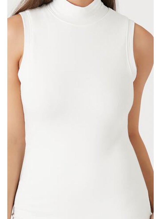 FOREVER 21 فستان قصير ضيق بياقة عالية - Image 5