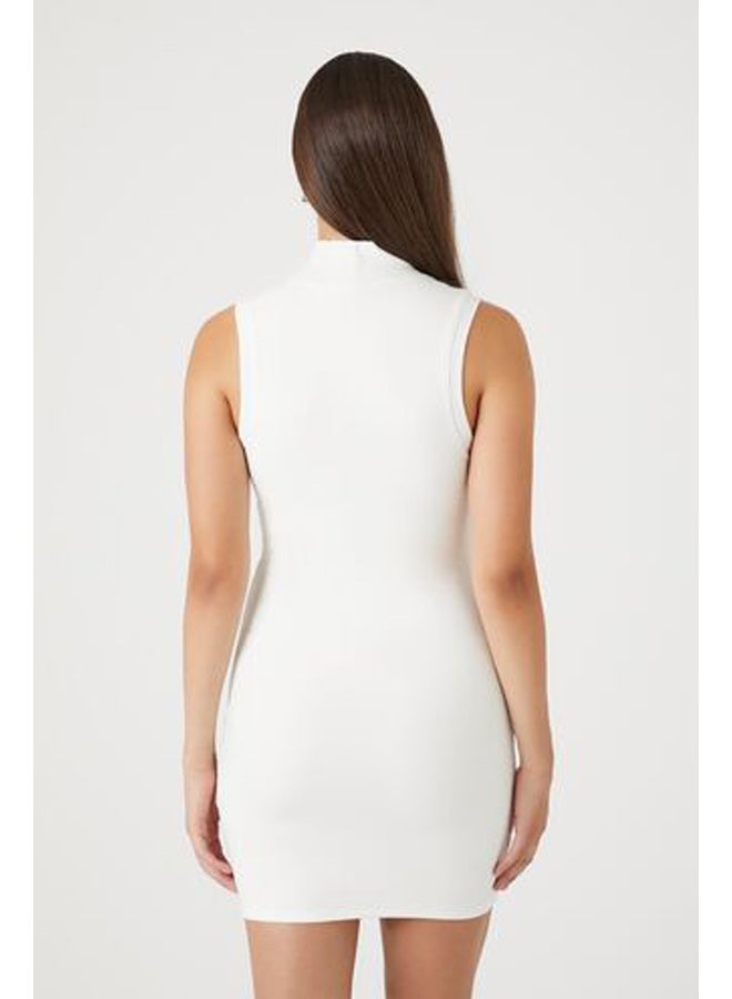 FOREVER 21 فستان قصير ضيق بياقة عالية - Image 3