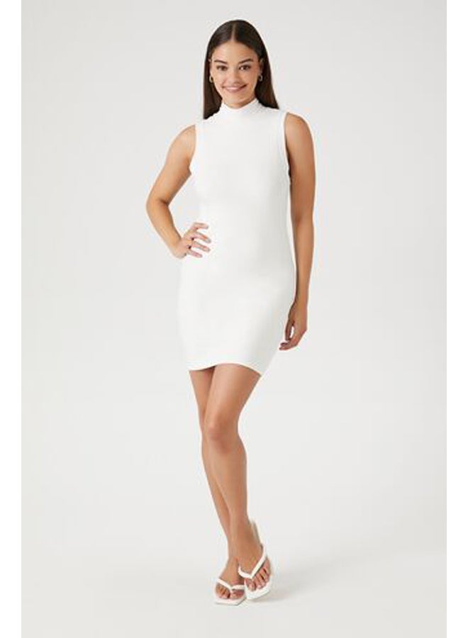 FOREVER 21 فستان قصير ضيق بياقة عالية - Image 4