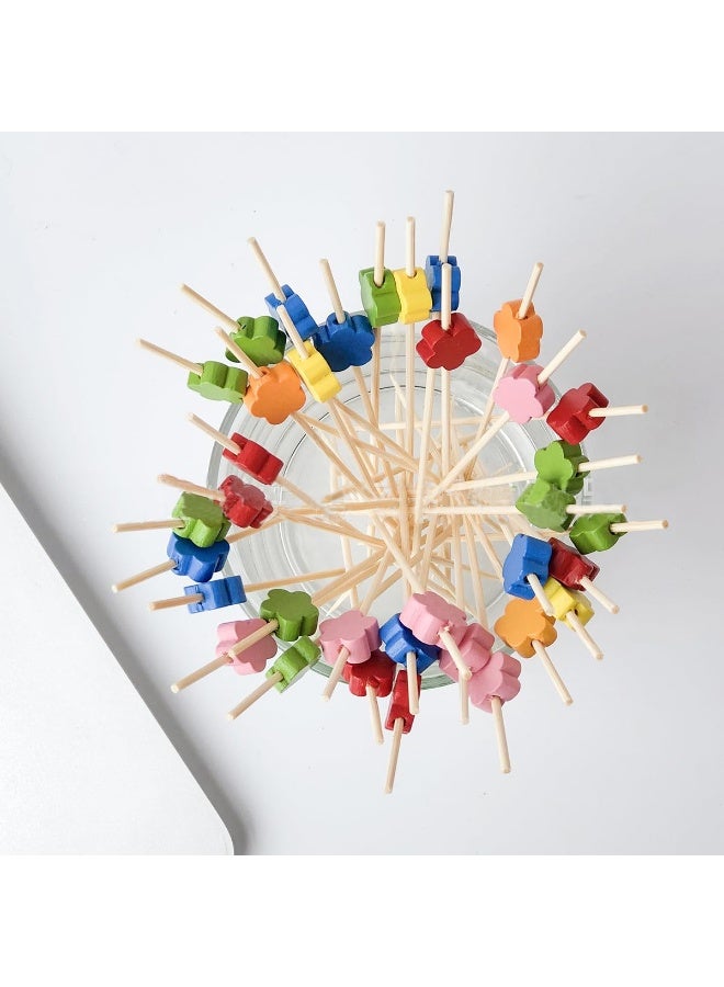 100 قطعة كوكتيل الخيزران يختار عصا الطعام الفاكهة الطويلة 12 سم عصا الأسنان القابلة للتصرف للأغذية والمشروبات وحزب الفواكه واكسسوارات الشاركوتيري - Image 4