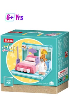 Sluban Mini Handcraft Series - Bedroom Building Blocks 109 Piece With Mini Figures - For Age 6+ Years Old  - Image 1