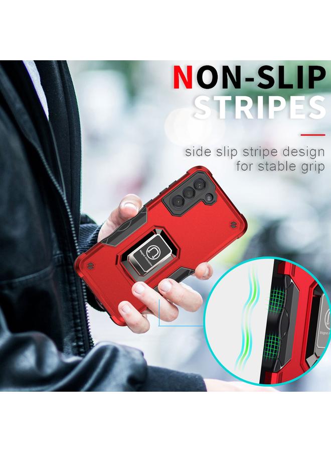 اس-توب جراب لهاتف Samsung Galaxy S21 FE 5G مزود بحلقة وحامل هاتف مدرع غير قابل للانزلاق - Image 5