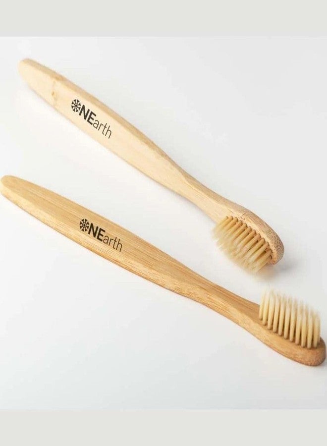 ONEarth Organic Bamboo Toothbrush -[Pack of 2 Natural] - Image 1