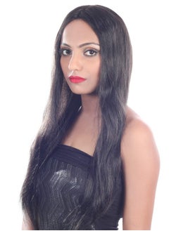 Ritzkart Ritzkart Women Feel Real Hair Fiber Heat Resistance Black Wig, Black,  - Image 4