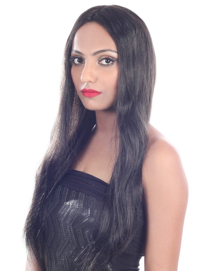 Ritzkart Women Feel Real Hair Fiber Heat Resistance Black Wig, Black, - Image 4