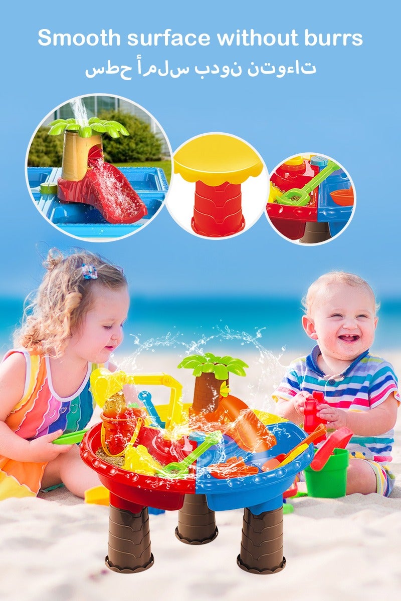 ديبتر 22 قطعة طقم ألعاب مائية للعب على الشاطئ ， طقم ألعاب مائية على الشاطئ ， طقم ألعاب رملية بتصميم فريد الشكل، متين ومحمول للأطفال 18x14x18 بوصة - Image 3