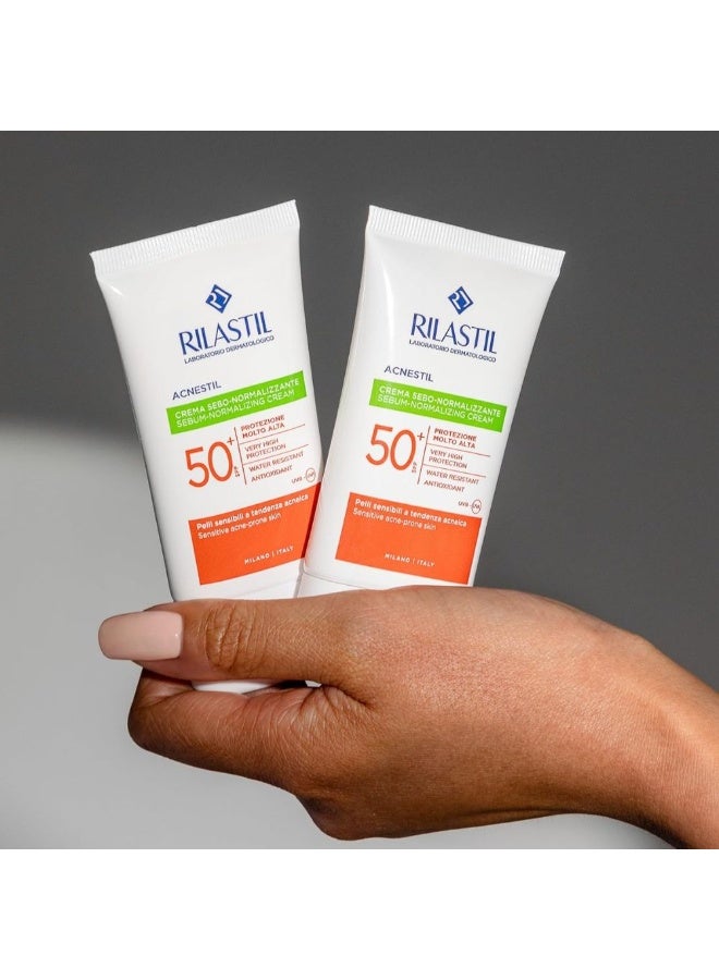 ريلاستيل كريم ريلاستيل صن سيستم لعلاج حب الشباب وترطيب البشرة بعامل حماية من الشمس 50+، 40 مل - Image 3