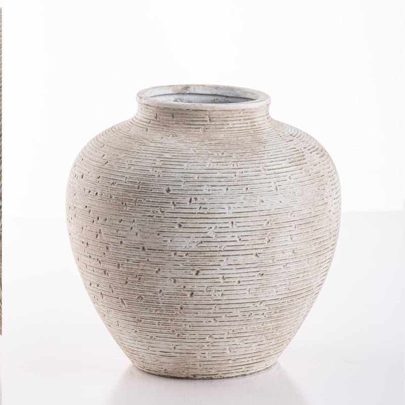 Vanselia Ceramic Flower Vase Home Decor - Large Tall Farmhouse Table Vases Rustic Vintage Living Room Kitchen Bedroom Decorations for House Book Shelf Office Coffee Desk Dining Fireplace (10" Retro) - Image 2