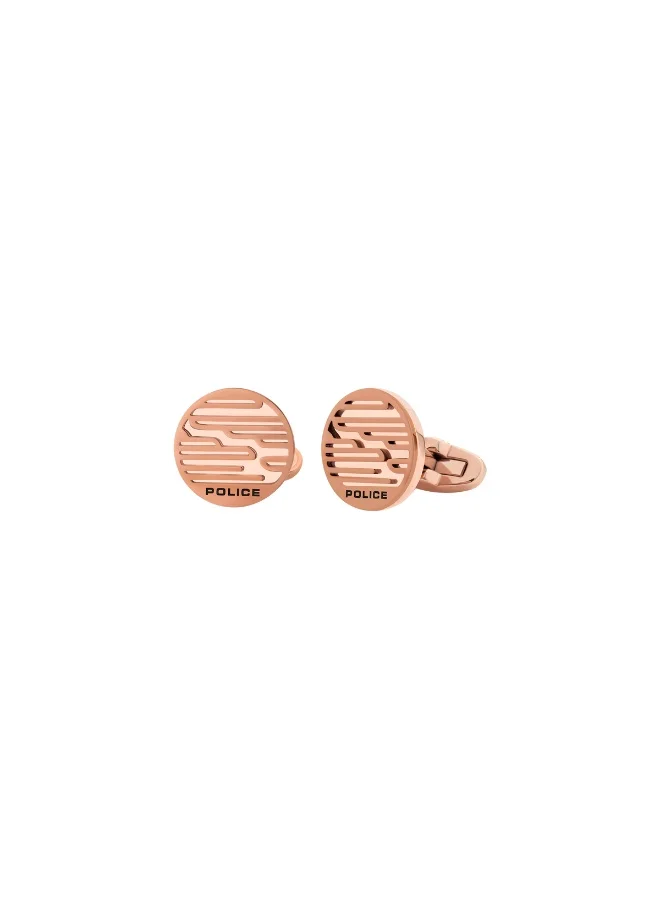 POLICE Sligo Mens Rose Gold Cufflinks