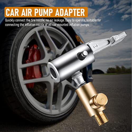 ZIBUYU® Universal Adapter for Car Air Pump, Car Air Inflator Adapter Connector with Deflation Replacement Tire Air Chucks Car Air Pump Thread Nozzle Adapter Car Pump Accessories for Motorcycles Car - Image 5