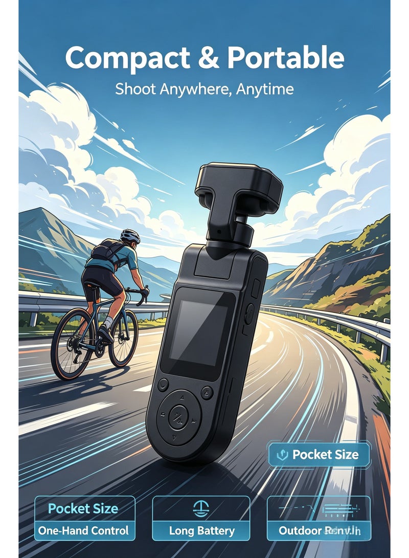 Portable Pocket Action Camera 1.54 Inch Screen Night Vision Sports Video Recorder - Image 3