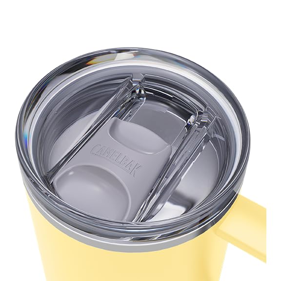 CAMELBAK كوب كاملباك ثرايف المقاوم للتسرب سعة 16 أونصة - فولاذ مقاوم للصدأ معزول - للسفر  القهوة  الشاي  المشروبات الساخنة - مقاوم للتسرب - متوافق مع حوامل الأكواب  بلوم الأصفر - Image 3