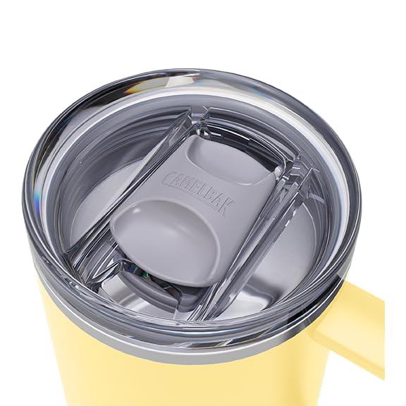 CAMELBAK كوب كاملباك ثرايف المقاوم للتسرب سعة 16 أونصة - فولاذ مقاوم للصدأ معزول - للسفر  القهوة  الشاي  المشروبات الساخنة - مقاوم للتسرب - متوافق مع حوامل الأكواب  بلوم الأصفر - Image 4