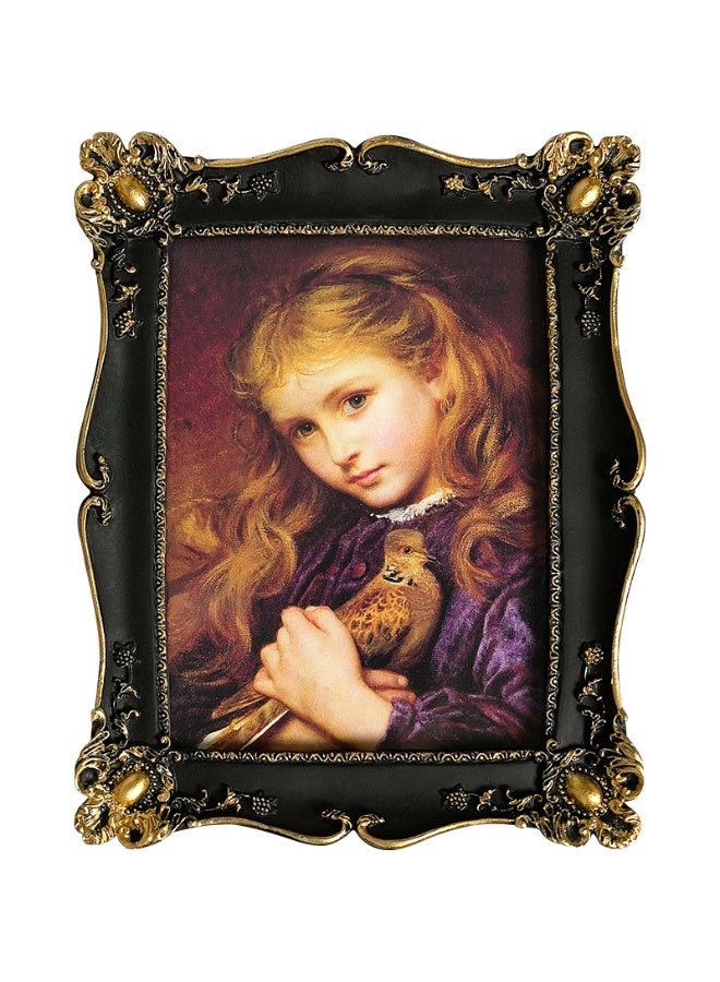 إطار صورة فينتاج أسود 5×7 بوصة، إطارات صور أنتيك مع واجهة زجاجية، للاستخدام على الطاولة والتعليق على الحائط، ديكور منزلي، آرت ديكو، معرض صور، عروض، أفكار هدايا (أسود، 5×7) - Image 1