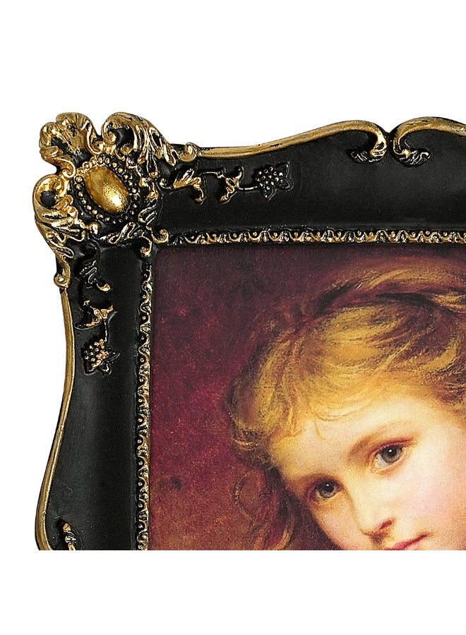 إطار صورة فينتاج أسود 5×7 بوصة، إطارات صور أنتيك مع واجهة زجاجية، للاستخدام على الطاولة والتعليق على الحائط، ديكور منزلي، آرت ديكو، معرض صور، عروض، أفكار هدايا (أسود، 5×7) - Image 3