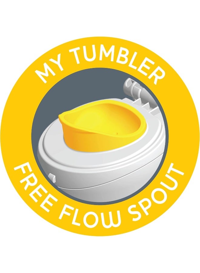 Chicco شيكو كوب تامبلر مع فوهة بدون انسكاب 12 أونصة أزرق 2 سنة وما فوق 1 حزمة - Image 5