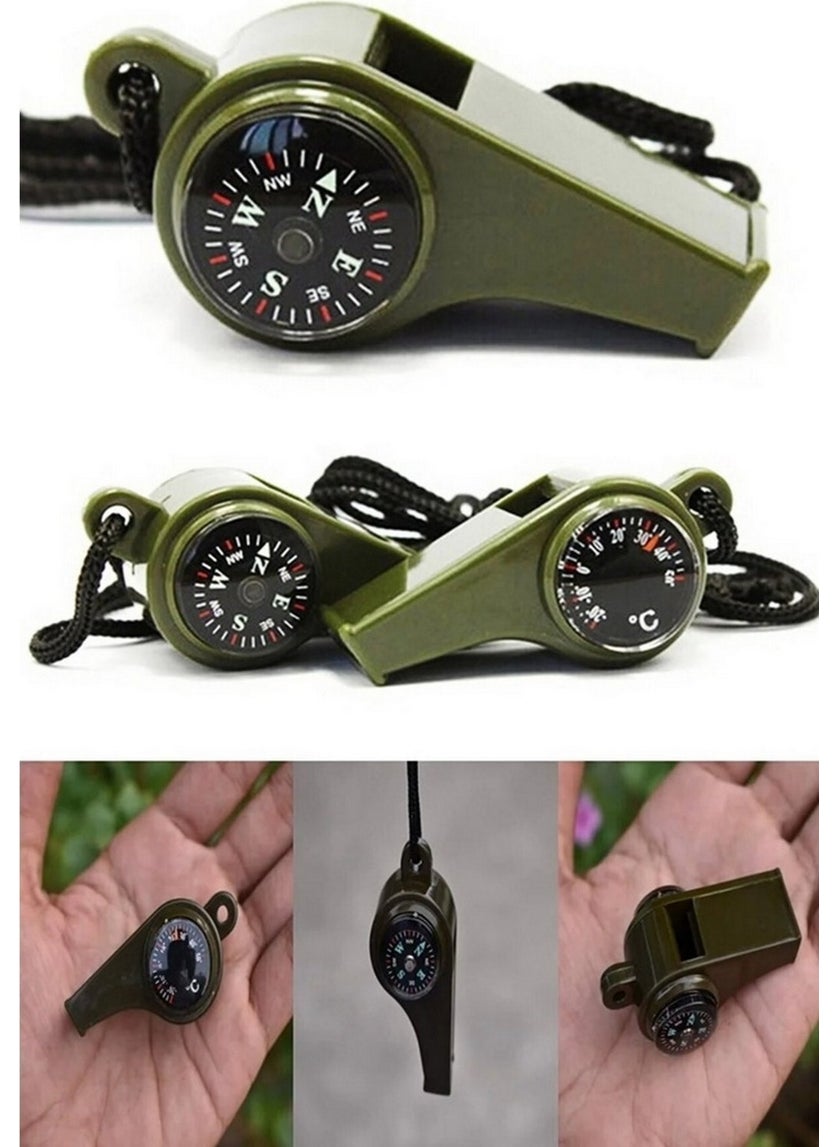 Neler Geldi Neler - What's New What's New Multifunctional Whistle Whistle with Compass and Graduated Thermometer Hunter Military Whistle - Guard Whistle - Image 1