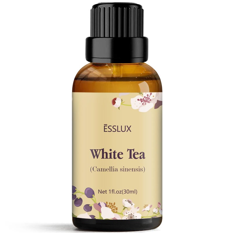 ESSLUX White Tea Essential Oil, ESSLUX Aromatherapy Essential Oils for Diffuser, Massage, Soap, Candle Making, Home Fragrance, 30 ml - Image 1