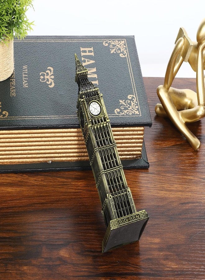 Garneck 7 Inch Big Ben Statue for London Souvenir: Alloy Big Ben Building Figurine Tabletop Landmark Decor Collectible Home Office Architecture Ornament - Image 3