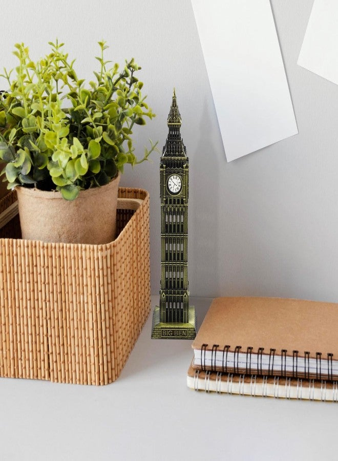 Garneck 7 Inch Big Ben Statue for London Souvenir: Alloy Big Ben Building Figurine Tabletop Landmark Decor Collectible Home Office Architecture Ornament - Image 2