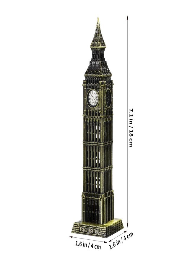Garneck 7 Inch Big Ben Statue for London Souvenir: Alloy Big Ben Building Figurine Tabletop Landmark Decor Collectible Home Office Architecture Ornament - Image 5