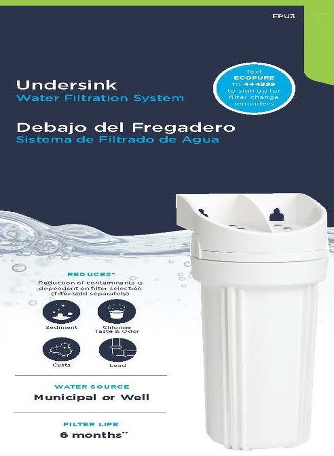 EcoPure EPU3 Universal Undersink Water Filter Housing-NSF Certified-Premium Filtration System-Built to Last - Image 5