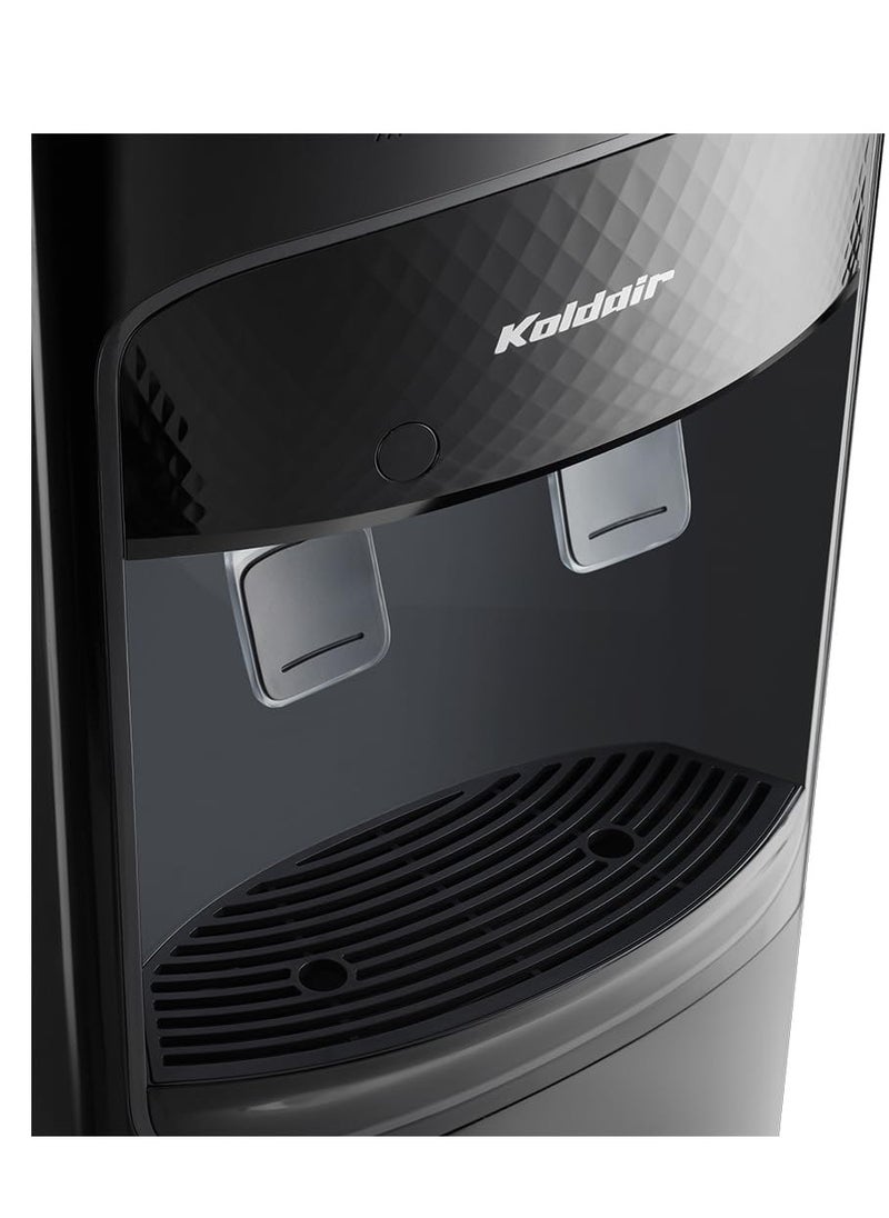 Koldair Water Dispenser Top-Load Freestanding, Two Taps Hot And Cold, Type A - Black