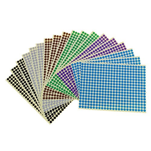 Goodma Sticky Color Coding Labels Removable Small Circle Dot Stickers for Classroom Organization Decorations Yard Sale Calendar Planner, 0.24 Inch Diameter, 12 Colors, Total 14688 Dots in 36 Sheets - Image 4