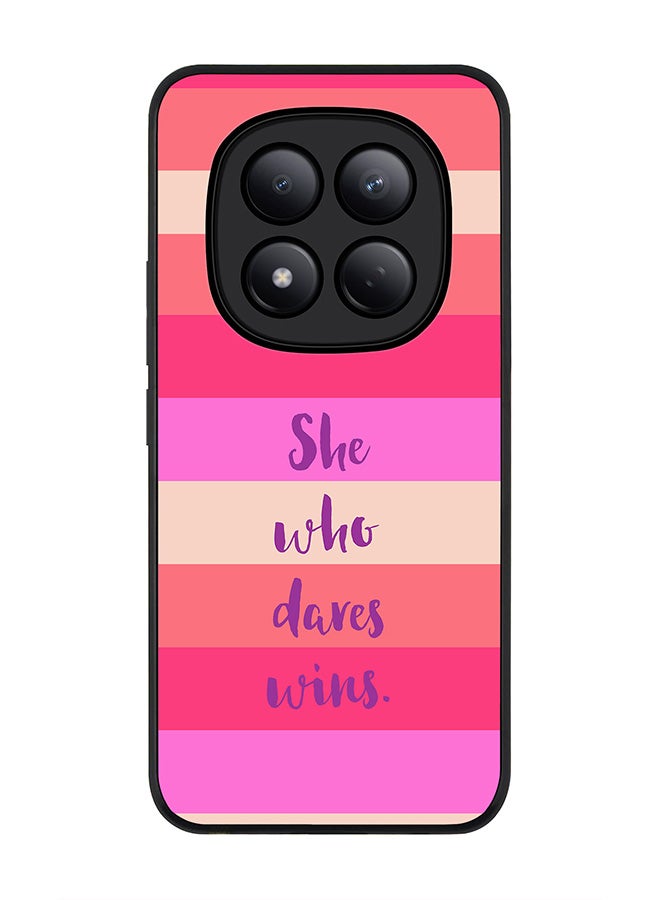 For Xiaomi Redmi Note 15 Pro 4G Case,Slim fit Camera Protection, Shockproof Thin Phone cover  - She who dares wins