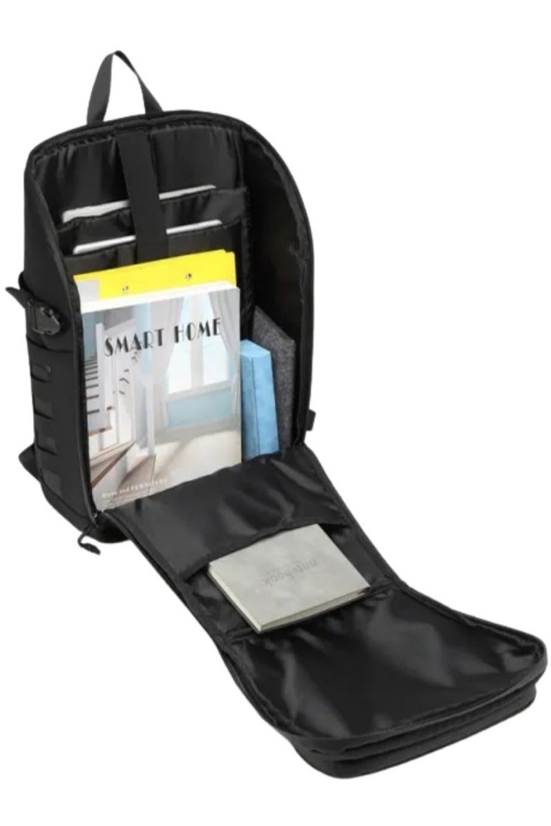 أوزوكو 9697 حقيبة ظهر للأعمال – مقاومة للماء، مقصورة لابتوب 15.6 بوصة، باللون الأسود - Image 4