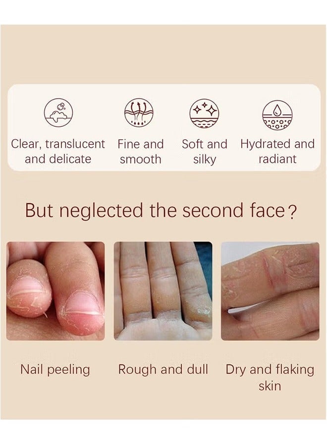ZHENXIU Soft Exfoliating Hand Mask with Urea and vitamin E , Deeply Repairing and Nourishing Peel Mask for Soft, Smooth Hands, Daily Care Gloves for Extra Dry Skin, 2Pair - Image 2