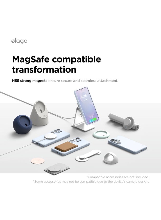 إلاغو غطاء حماية مغناطيسي من السيليكون لهاتف سامسونج جالاكسي S26 الترا [متوافق مع MagSafe] مع قبضة مضادة للانزلاق وحماية ضد الصدمات - أزرق فاتح - Image 5