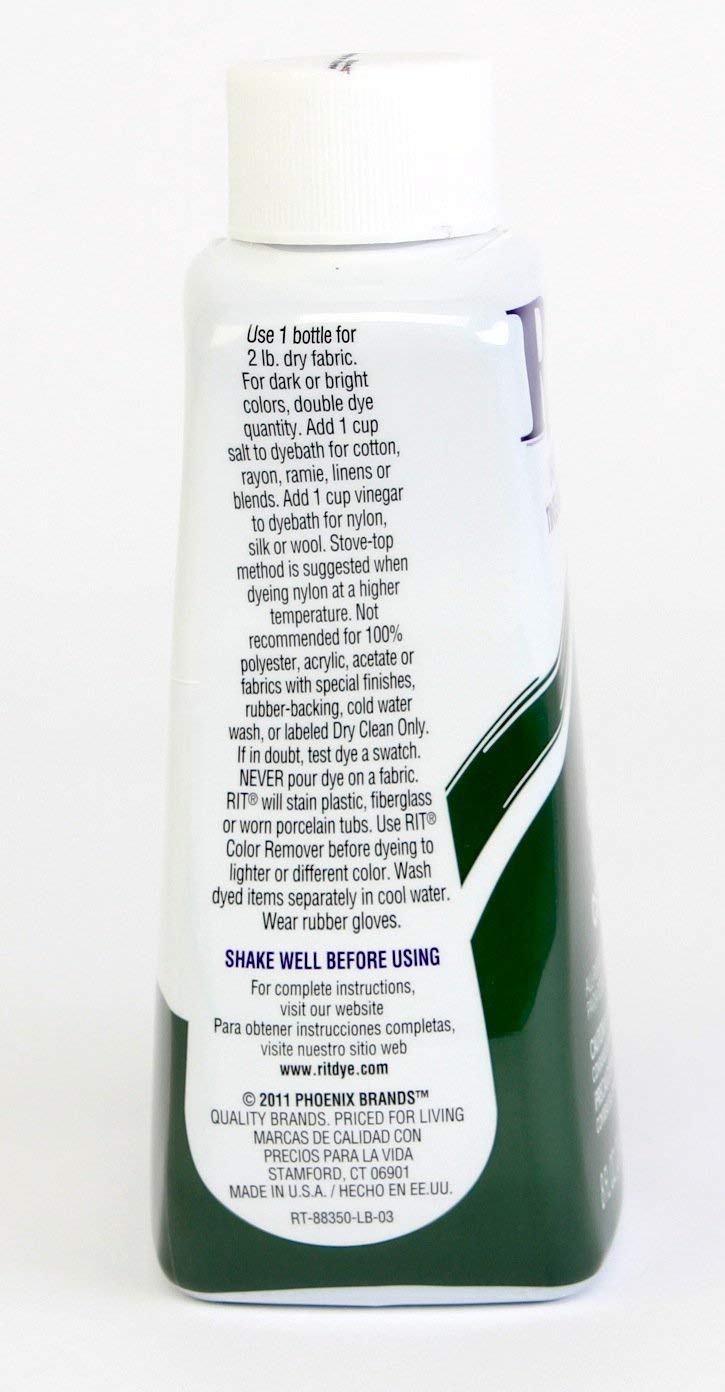Rit Dye Liquid Dye, 8 fl oz, Dark Green, 3-Pack - Image 3