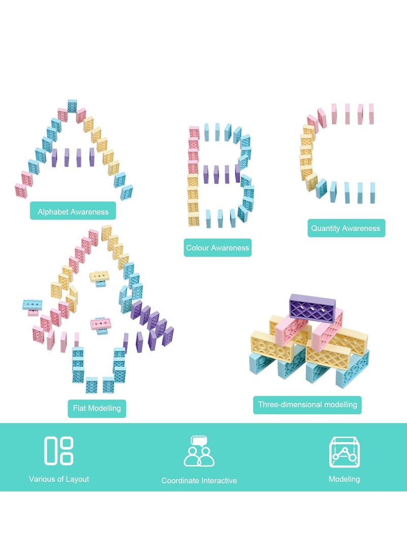 Electric Domino Train Set with Sounds and Lights for Kids, Creative Building Stacking Toy for Boys and Girls Ages 3 to 7 - Image 4