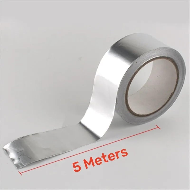 Aluminium Foil Adhesive Sealing Tape 5M High Temperature Resistant For Duct Repairs - Image 4