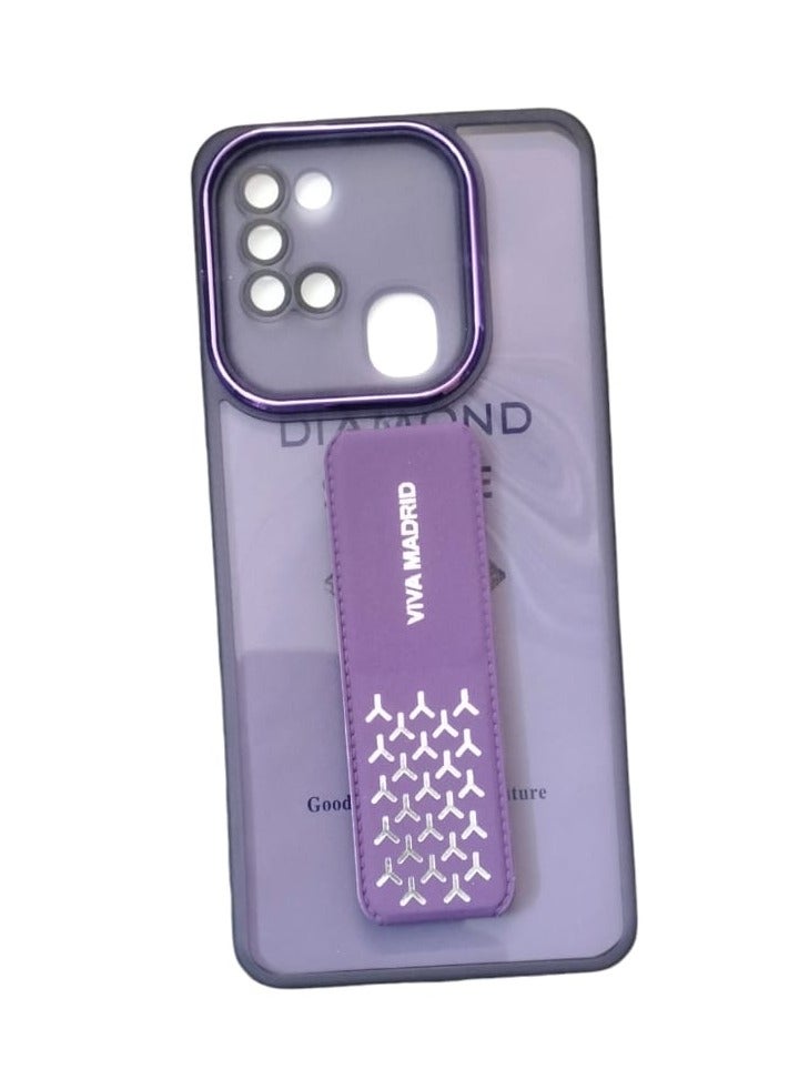 XiuWoo Leather Premium Back Cover For Samsung A21S With kickstand