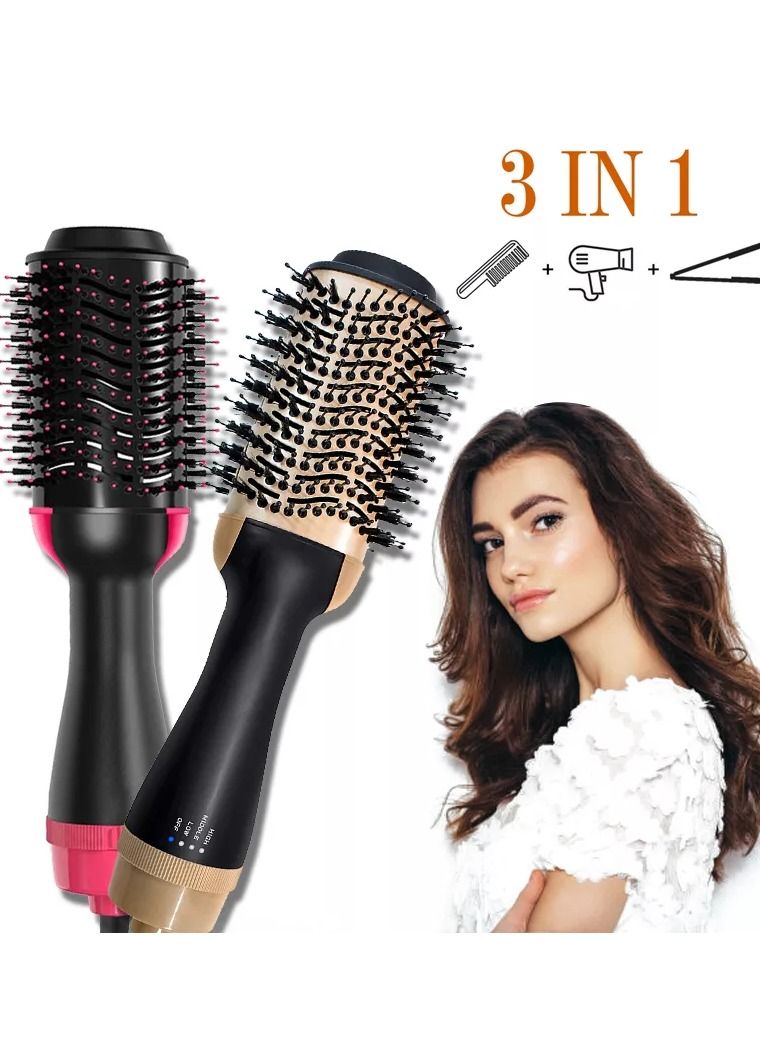 2PACK  Hair Dryer One Step Hair Dryer & Volumizer Hair Dryer Volumizing Styler Comb 3-in-1 negative ion Straightening Brush
