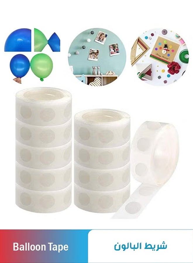 1000 Pcs Balloon Clear Glue Points,Double-Sided Sticky Notes Tape Strips Removable Traceless Round Adhesive Dots Multifunction Transparent Glue Points for Party Festival DIY Decoration - Image 1