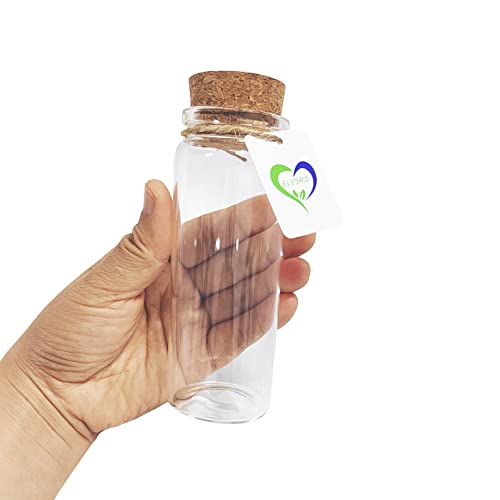 ELYSAID 4pcs of 150 ml Empty Clear Glass Bottles Vials With Cork Stopper Storage Jars 47x120mm Bottle 5.3oz - Image 3
