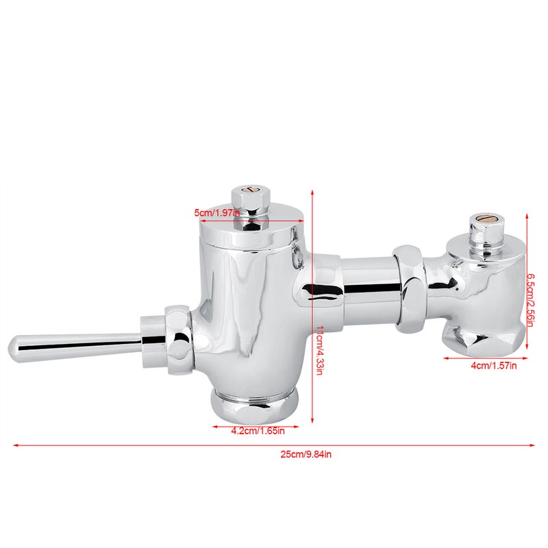 Durable Manual Flush Valve Office Hotel Bathroom Toilet Hand Pressing Flushing Tool - Image 3
