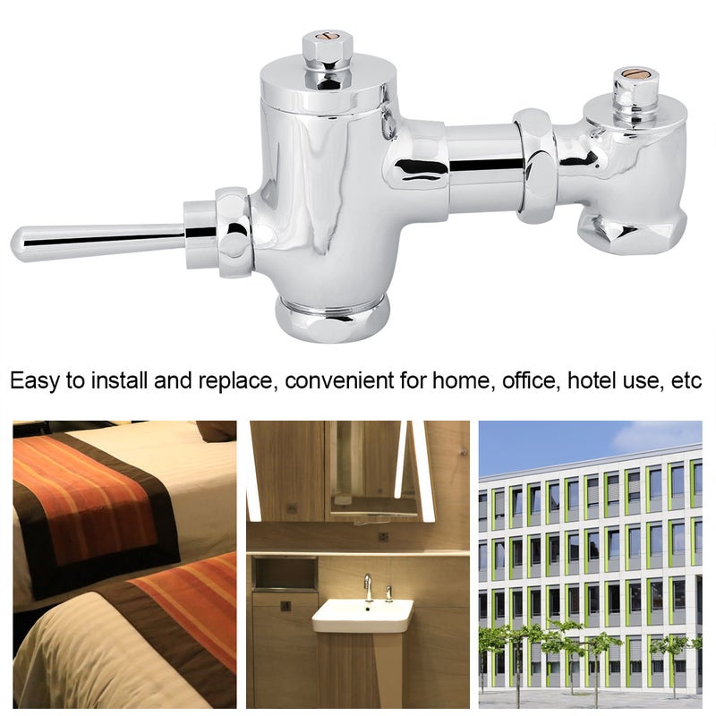 Durable Manual Flush Valve Office Hotel Bathroom Toilet Hand Pressing Flushing Tool - Image 4