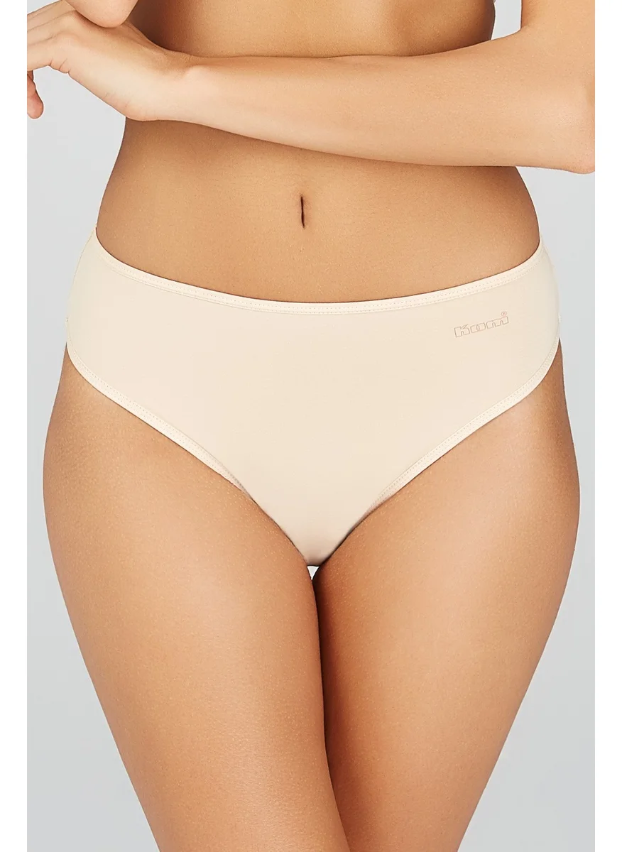 كوم Women's Combed Cotton Lycra Basic Slip Panties 4 Pieces