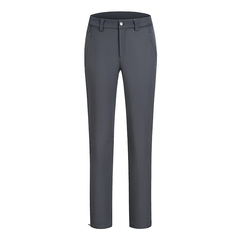 Winter Velvet Thickeneded Casual Pants Men'S Polar Fleece Casual Straight Pants Young And Middle-Aged Fashion Business Warm Pants - Image 1