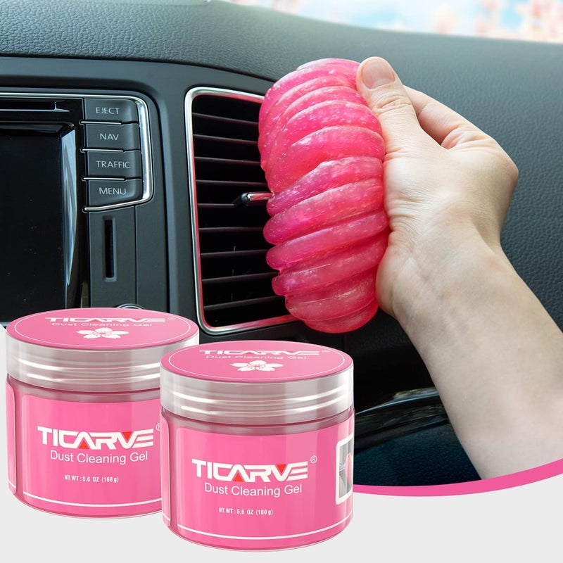 TICARVE Cleaning Gel Car Putty Car Clean Putty Gel Auto Tools Car Interior Cleaner Car Cleaner Car Cleaning Slime Car Assecories Keyboard Cleaner Rose 2Pack Climate adapted upgraded quality - Image 1