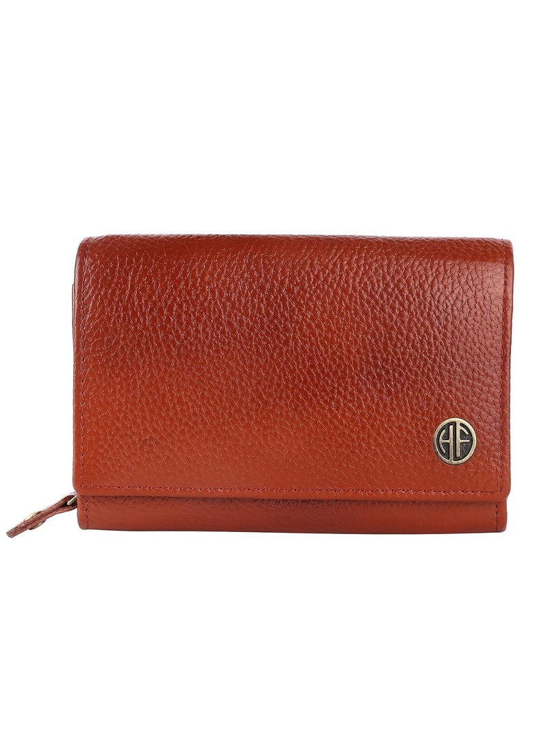 HAMMONDS FLYCATCHER Wallet for Women - Leather Purse for Women with RFID Protection, 8 Card Slots, and 5 Compartments - Ladies Wallet with Button Closure - Women's Wallet for Daily Use - Tan - Image 2