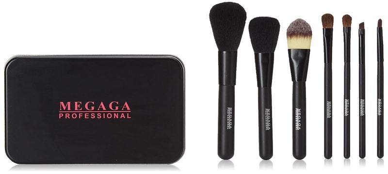 MEGAGA Makeup Brush Set With Luxury Makeup Brushes and Exclusive Brush Box Pack Of 07 100 g - Image 1