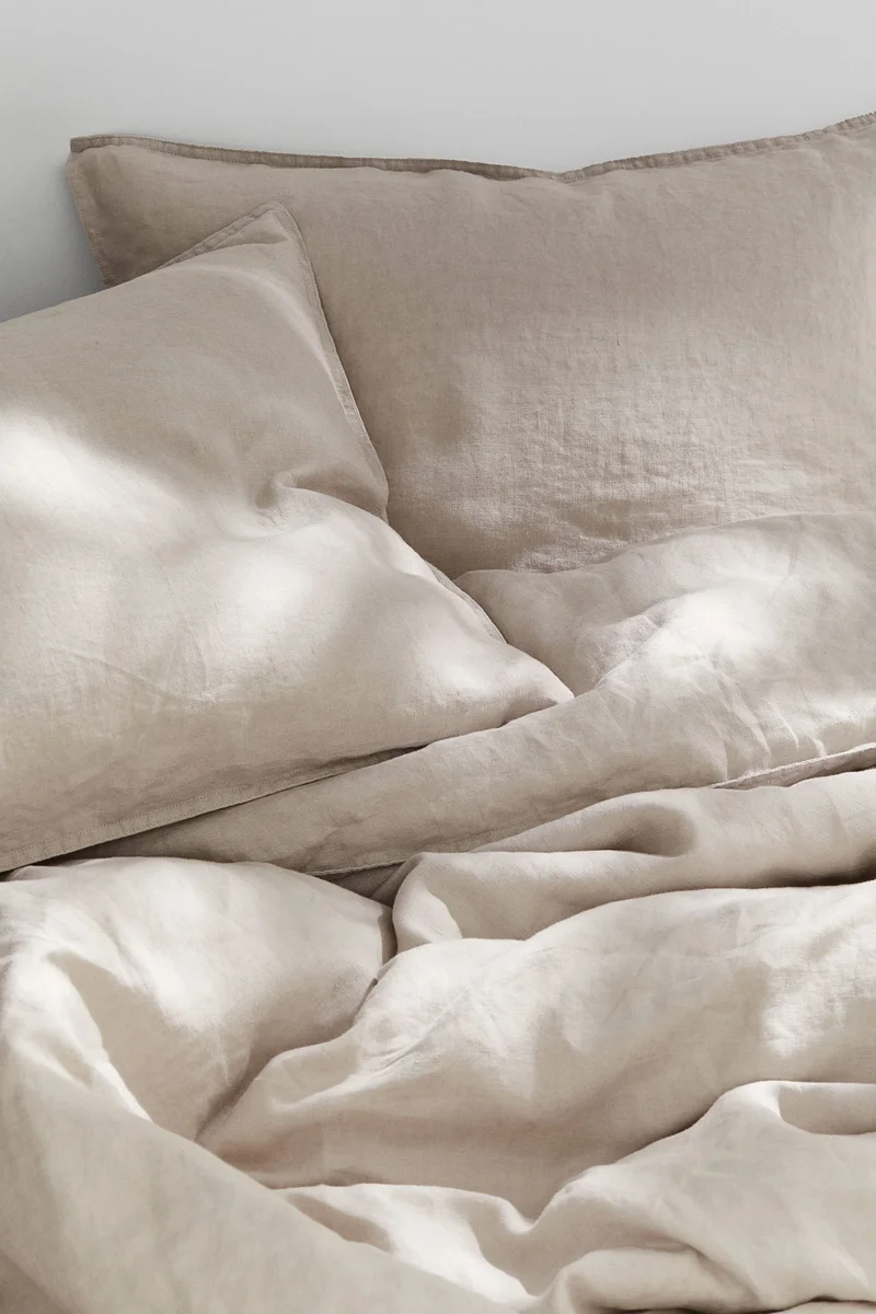 H&M Washed linen duvet cover set
