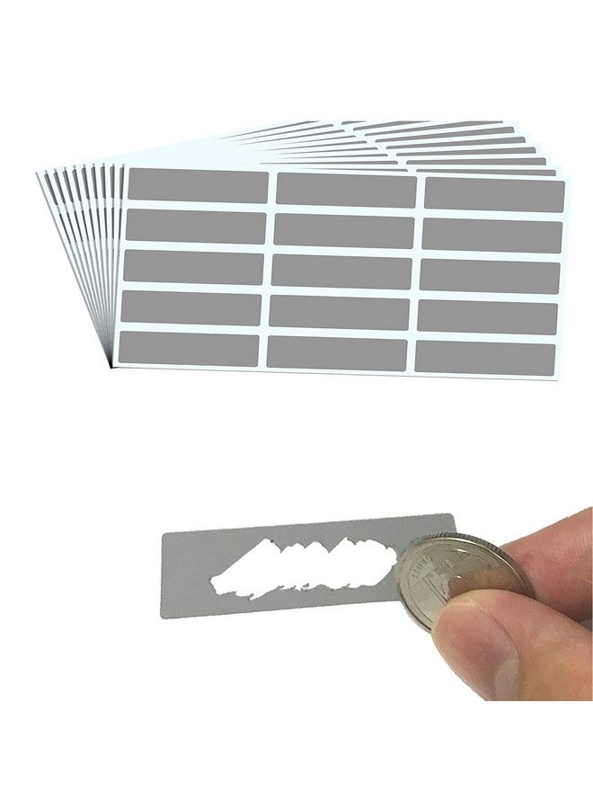 iberry's 50 x 10 mm Silver Scratch Off Label Stickers for Sale Events, Festival Offers, Surprising - Set of 264 Peel Off Labels - Image 1
