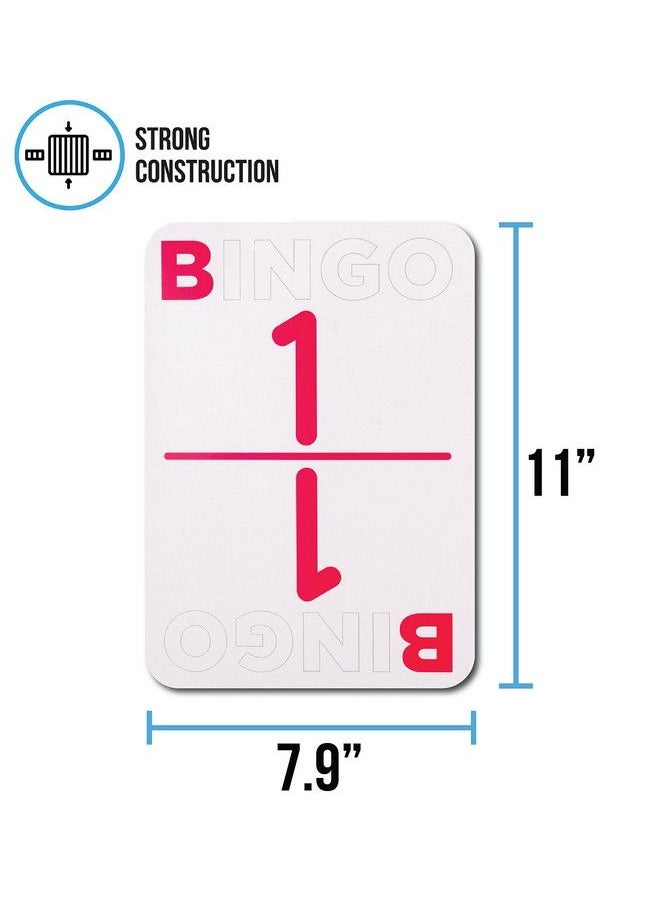 Regal Games - Jumbo Bingo Calling Cards High Contrast Numbers & Letters Durable Plastic Coating 11" X 7.9" Cardstock 75 Cards (B1 O75) - Image 1