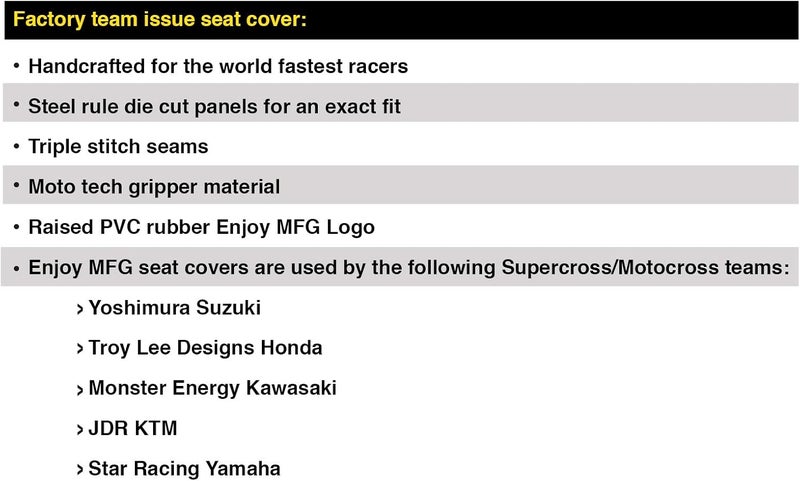Enjoy MFG Gripper Seat Cover for 2000-2007 Yamaha TTR 125 - All Black Standard - Image 3